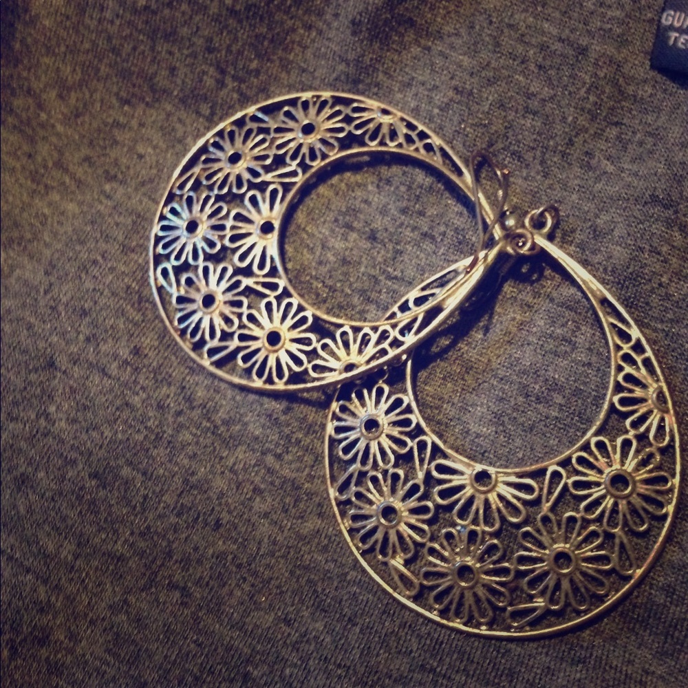 Silver Flower Earrings