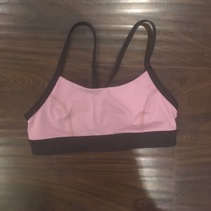 Pink mesh back Lululemon sports bra