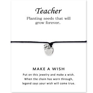 Teacher gift - Make a wish bracelet