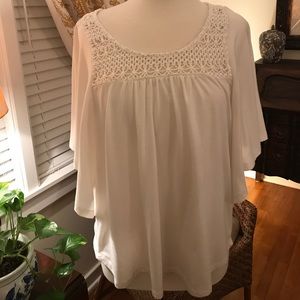 ✅Cute crochet inset top.