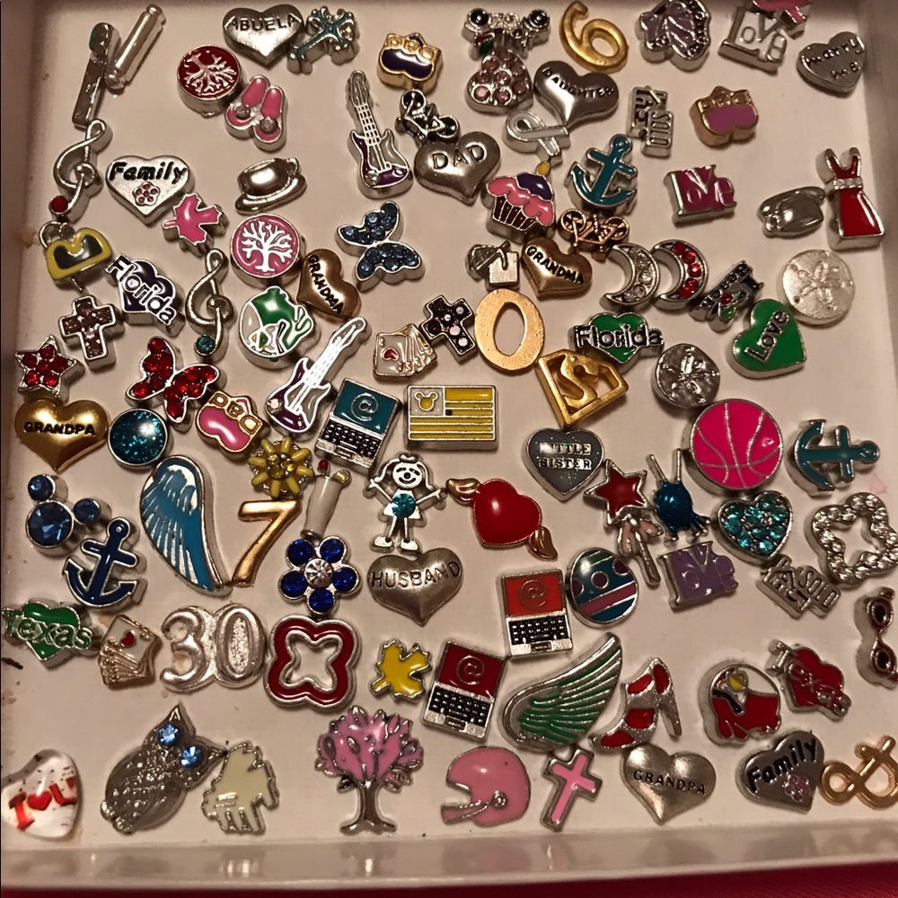 Misc lot of floating charms for lockets