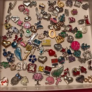 Misc lot of floating charms for lockets