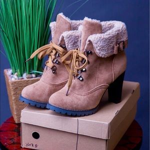 High Heel fur lined Ankle Boot