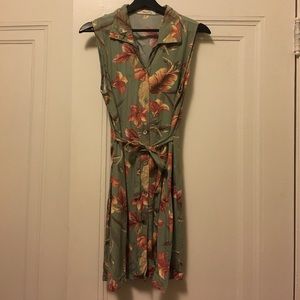 Fun Hawaiian Button-Down Dress
