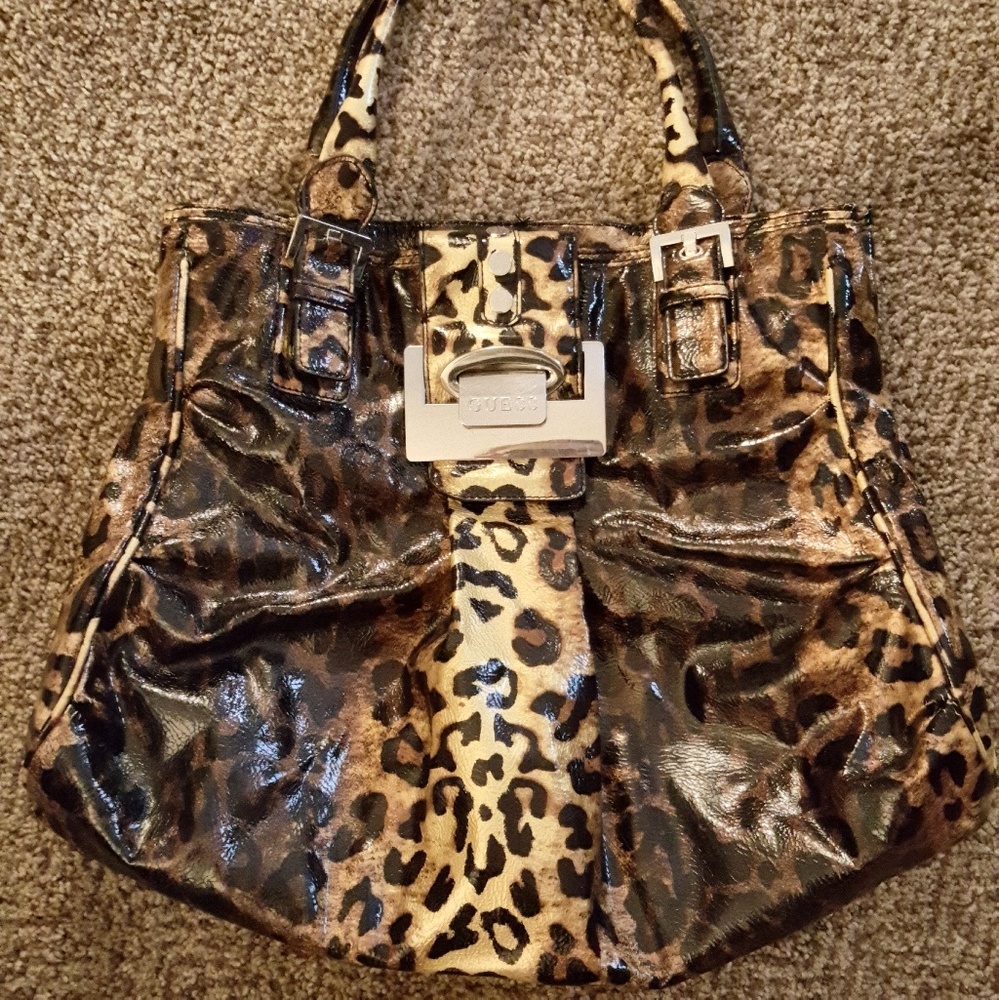 Guess By Marciano Leopard/ Cheetah satchel purse
