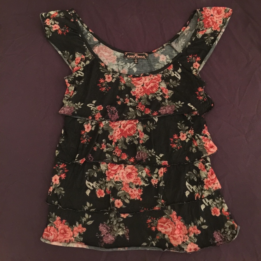 Floral Top w layer detail