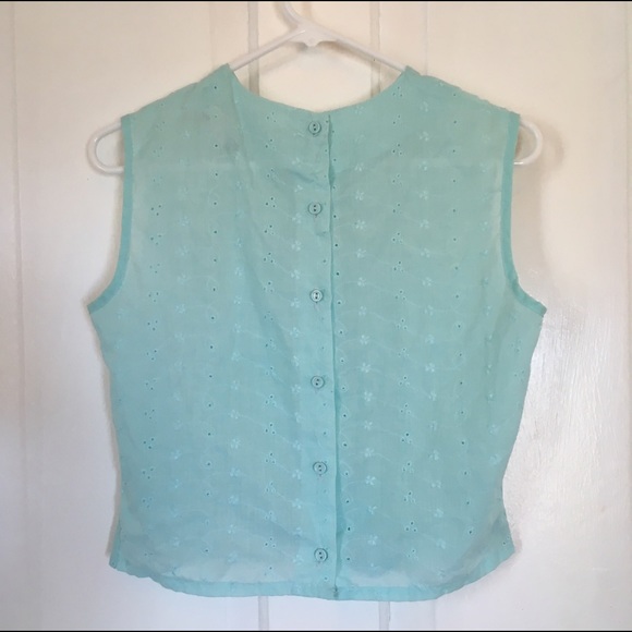 🦋Vintage sweet baby blue top - Picture 6 of 7
