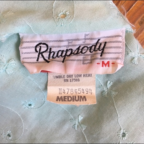 🦋Vintage sweet baby blue top - Picture 7 of 7