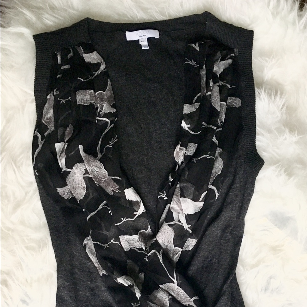 ADAM by Adam Lippes sweater vest with birds