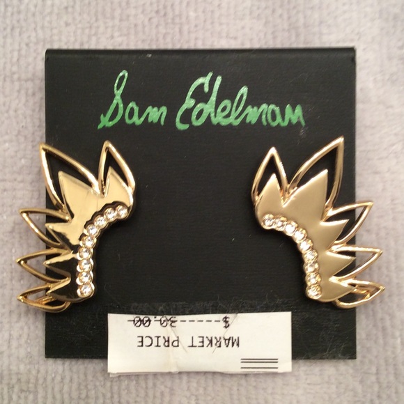 Sam Edelman Golden Fishhook Earrings - Picture 1 of 2