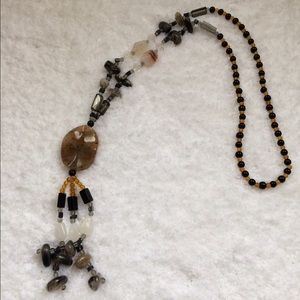 ✨NEW✨ Brown Obsidian Gemstone Chakra Crystal Pendant Long Necklace