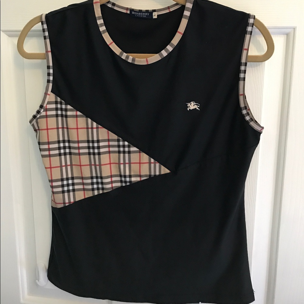 Burberry Sporty Top with Nova Check Trim