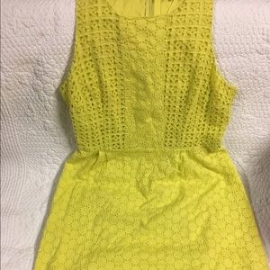 Beautiful Eyelet, Yellow, Old Navy Dress. Size 10.