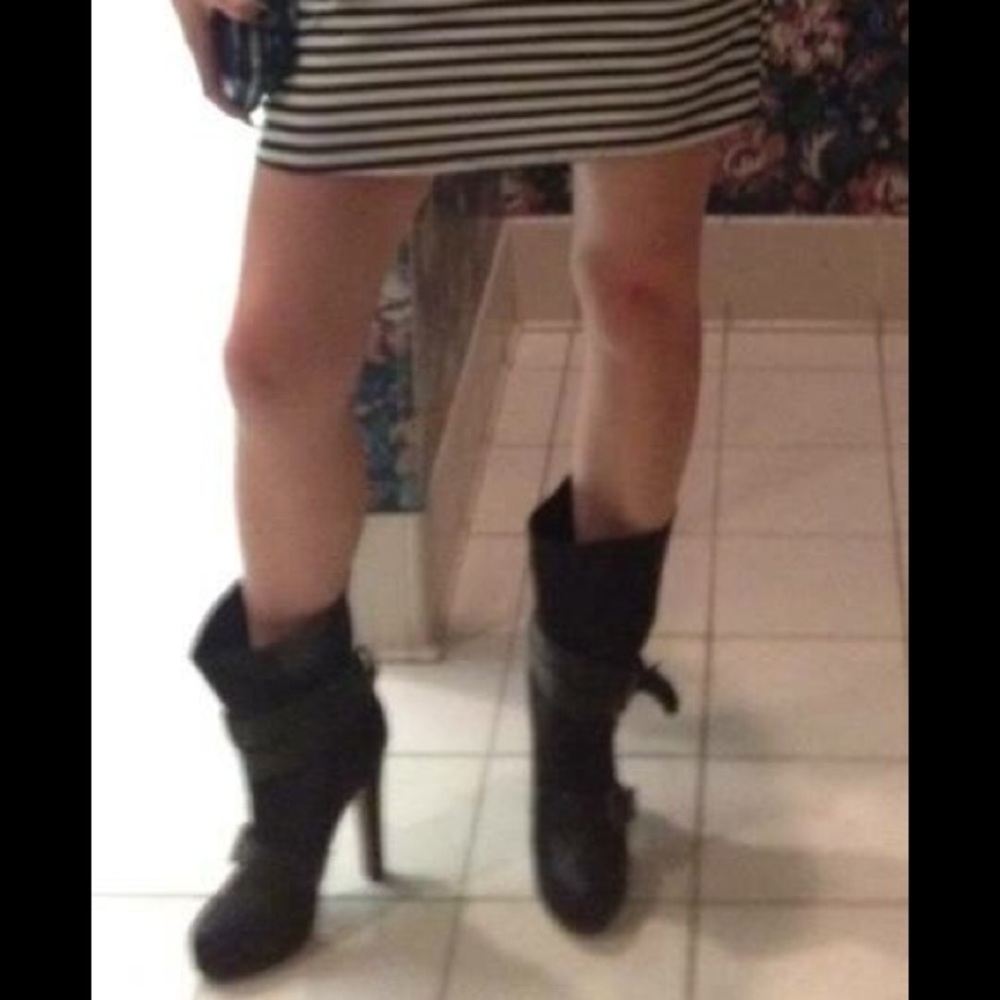 Aldo Buckle Suede Boots