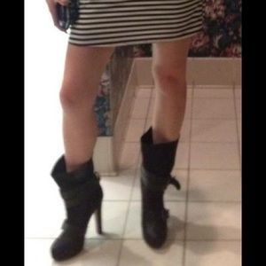 Aldo Buckle Suede Boots