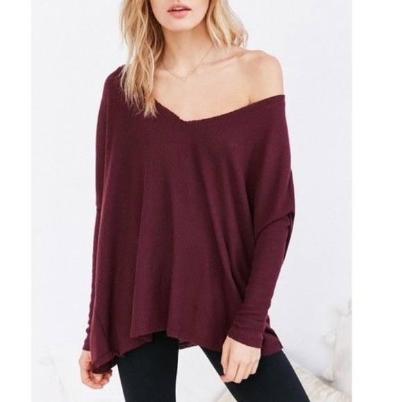 Urban Outfitters Sweaters - Out From Under Maroon/Wine Top