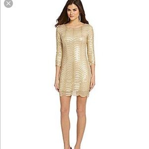 Gianni Bini Champagne Gatsby Dress