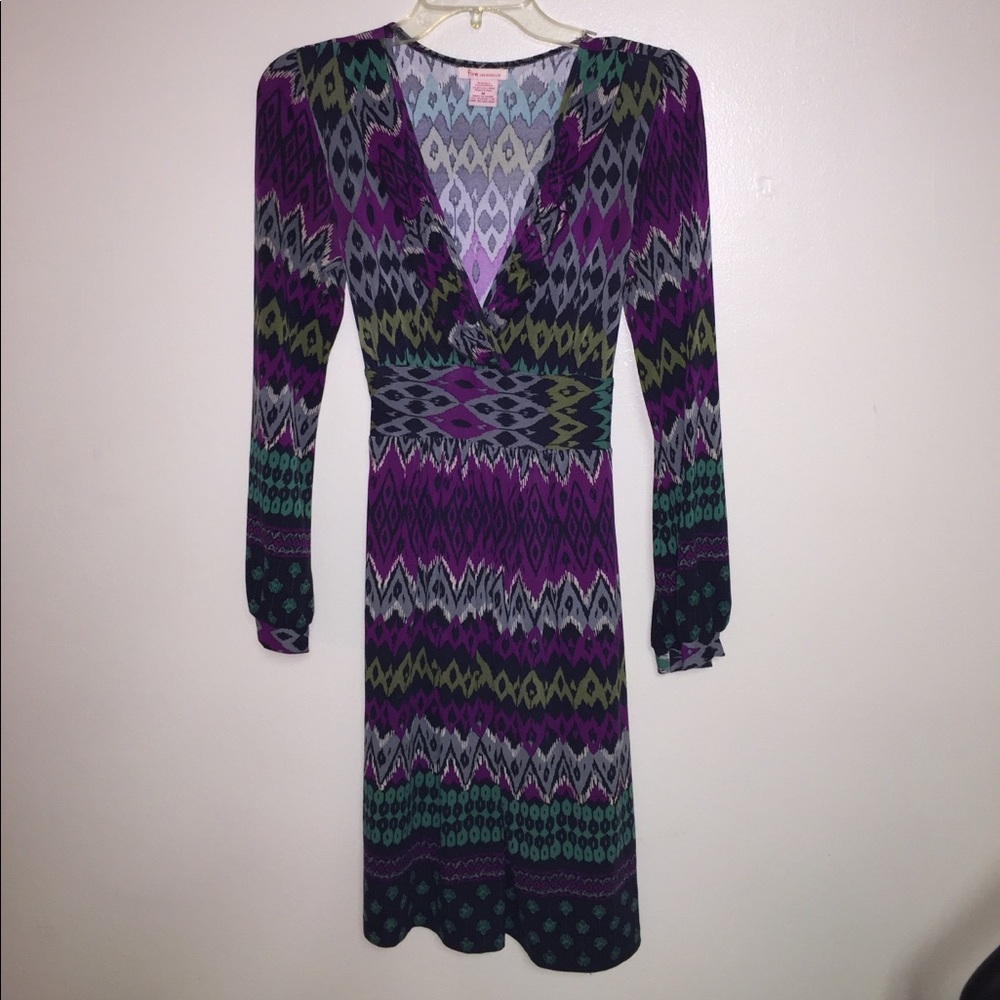 Long sleeve printed dress