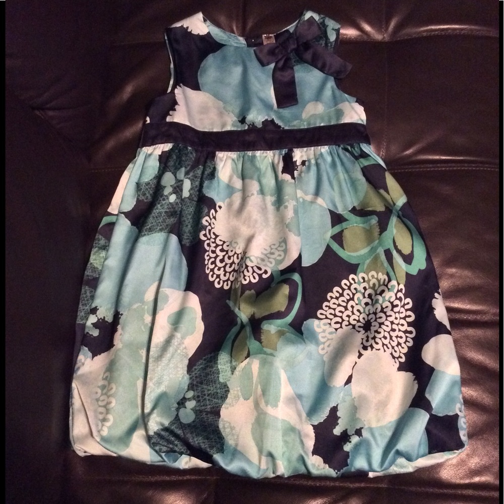 Cherokee Girls Satin Feel Floral Bubble Dress 5T