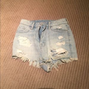 Ripped urban outfitters denim shorts