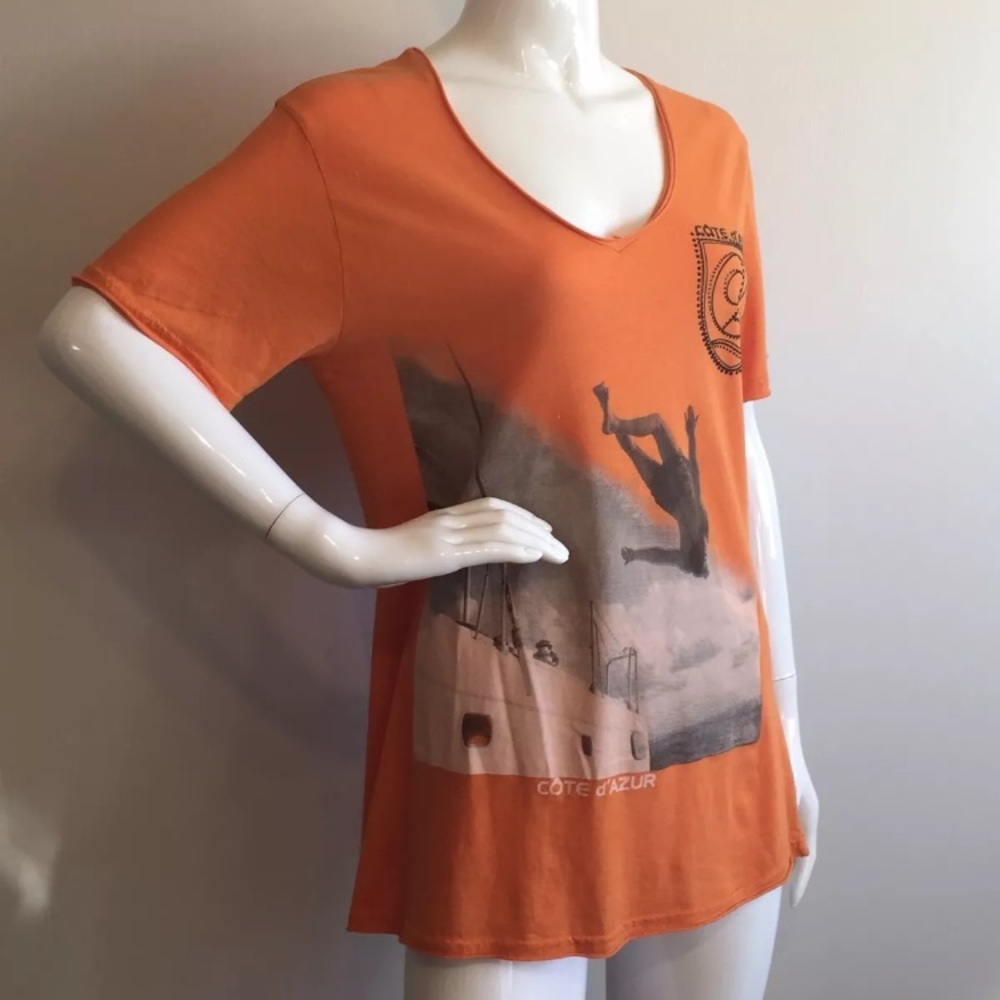 Japrag Orange Tee with Print