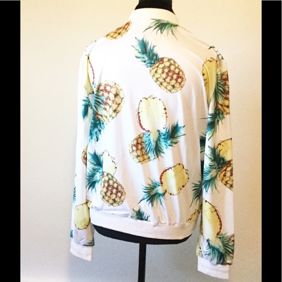 LAST ONE! Pineapple Bomber Jacket White - Picture 5 of 8