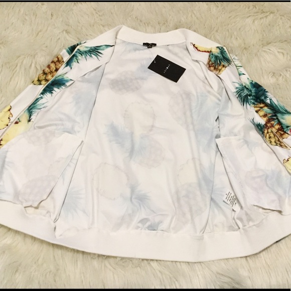 LAST ONE! Pineapple Bomber Jacket White - Picture 6 of 8