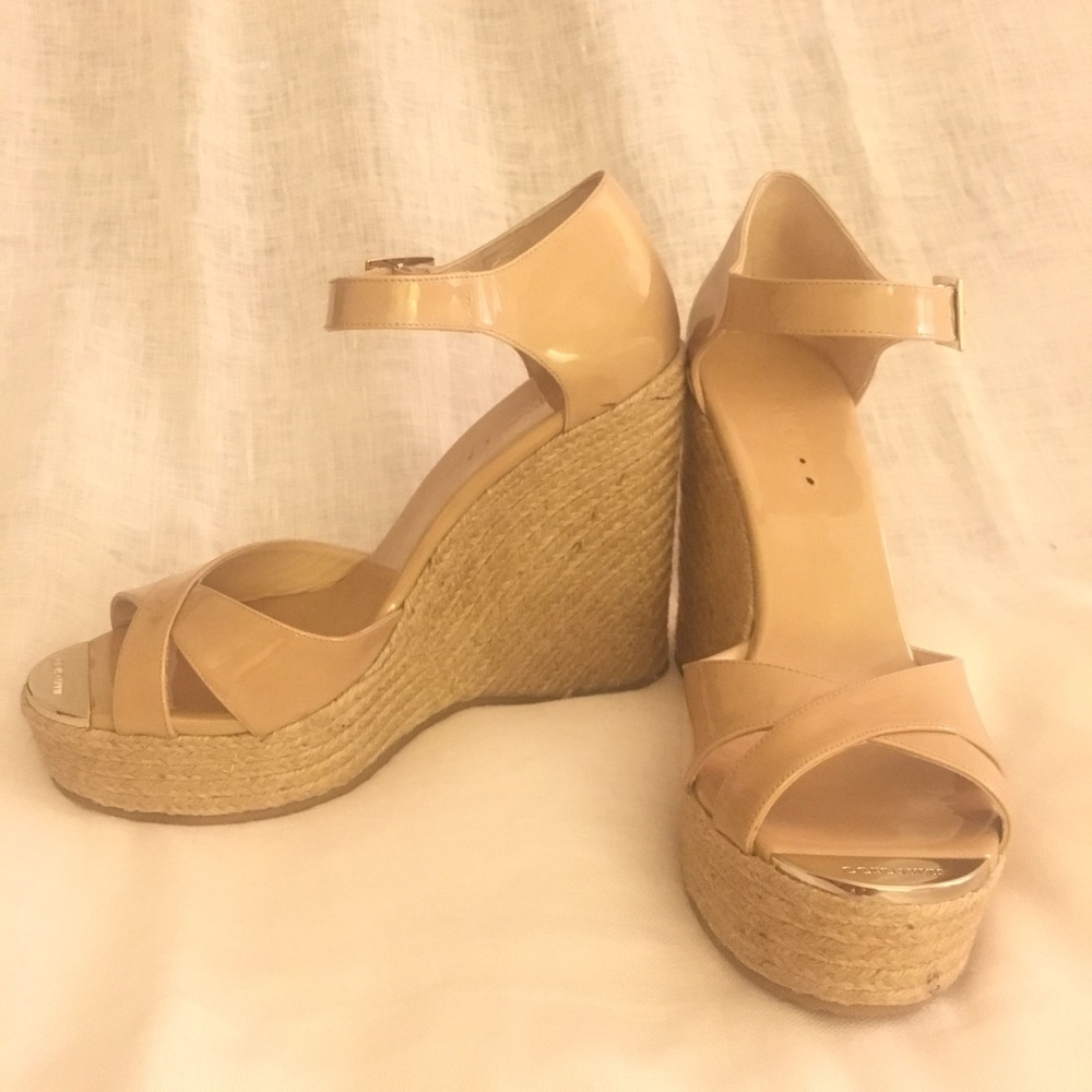 NEW Jimmy Choo 'Pallis' patent espadrilles 41