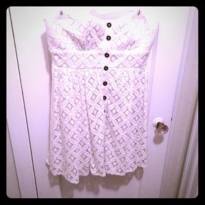 💫NWOT L, Off-White Babydoll Dress🌻