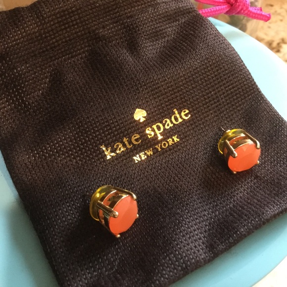 Kate Spade Orange Gum Drop Earrings - Picture 2 of 6