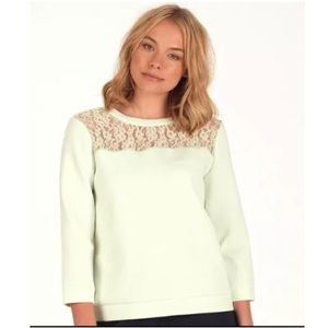 Ted Baker London Mint Dorie Neoprene Lace Top NWOT