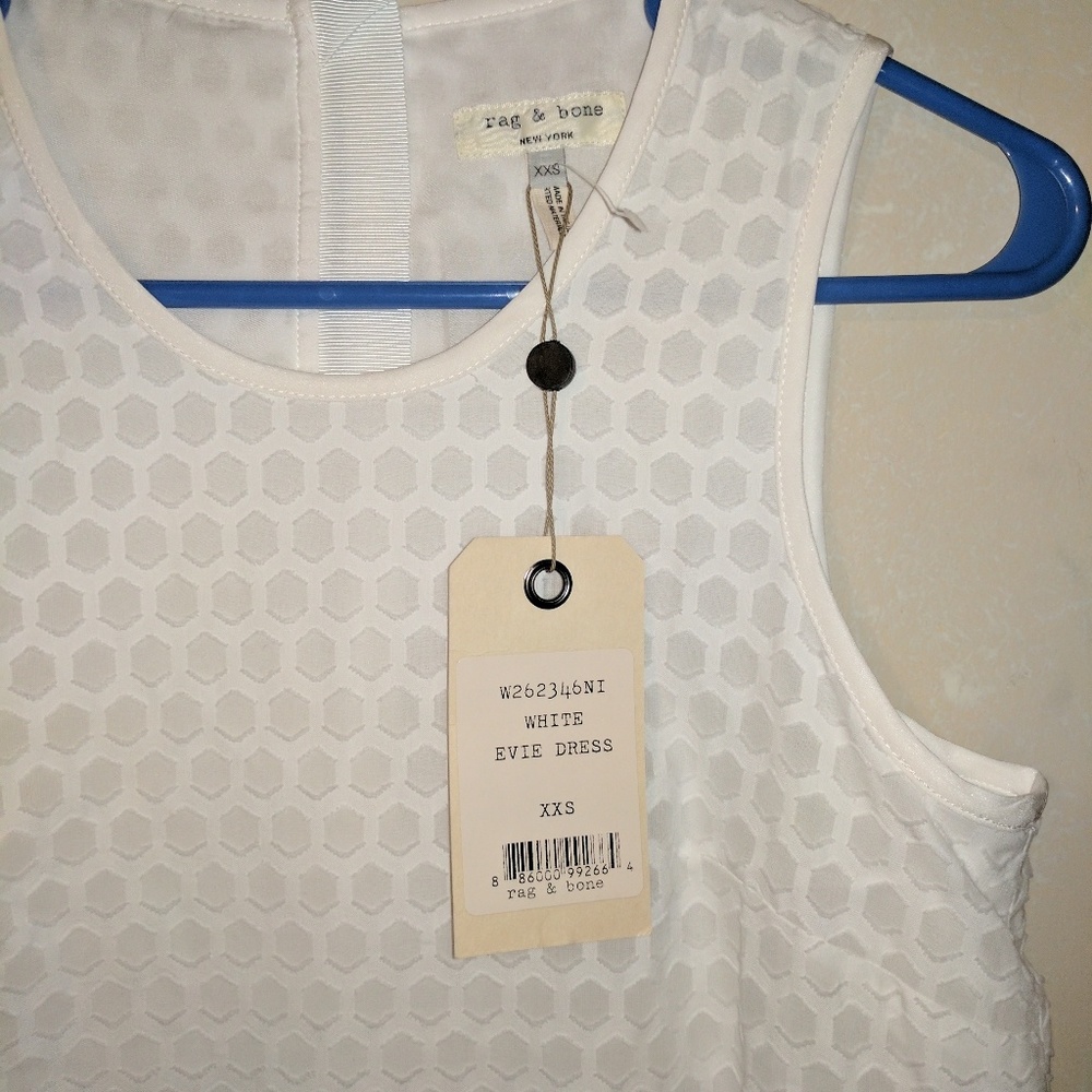 Rag & Bone Evie Honeycomb Dress in White - Picture 4 of 6