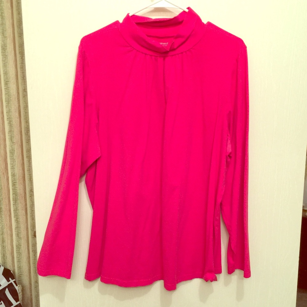 Lane Bryant long sleeve pink blouse 22/24