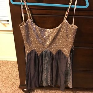 XL purple and champagne gold gimmicks by BKE tank