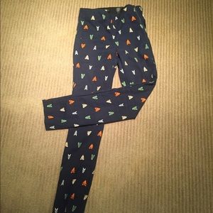 Heart-printed high waisted pants