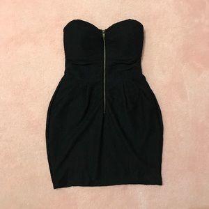 Strapless little black dress