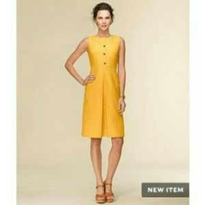 Signature L.L. Bean yellow linen dress - classy!