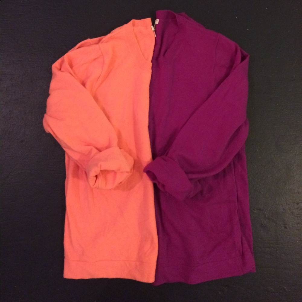 2 2016 Jcrew Factory crew neck sweaters. GUC SzL