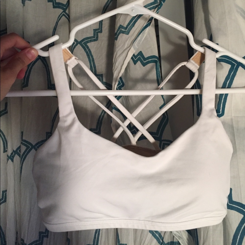 Lululemon white sports bra