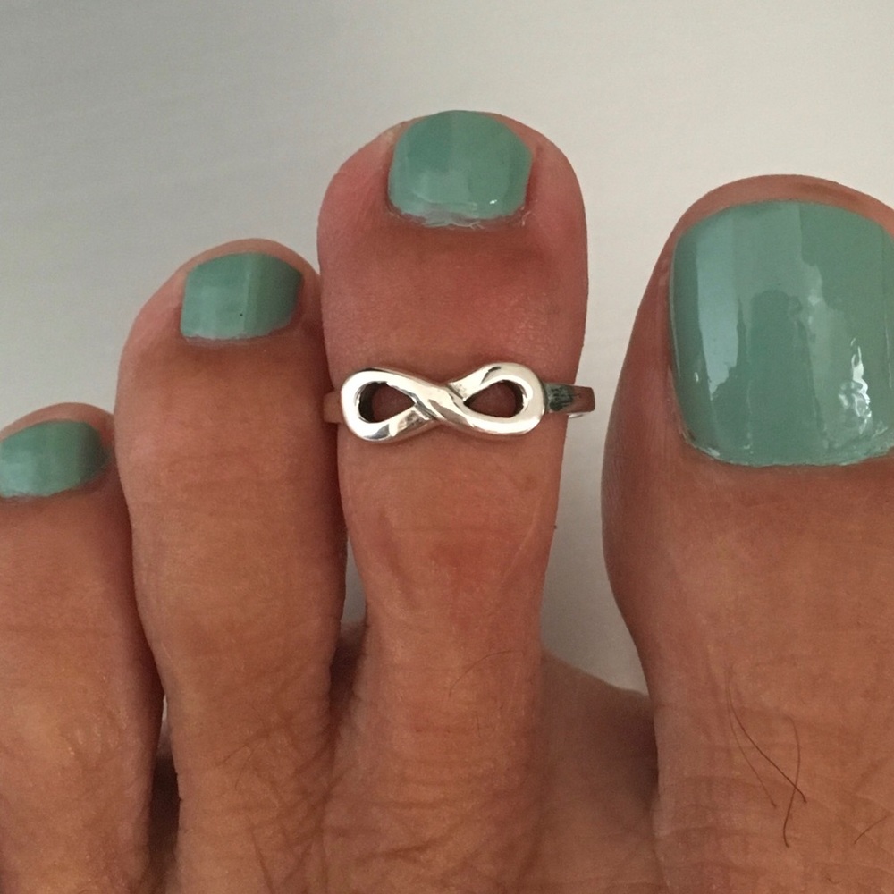 Sterling Silver Infinity Toe Ring - image 1