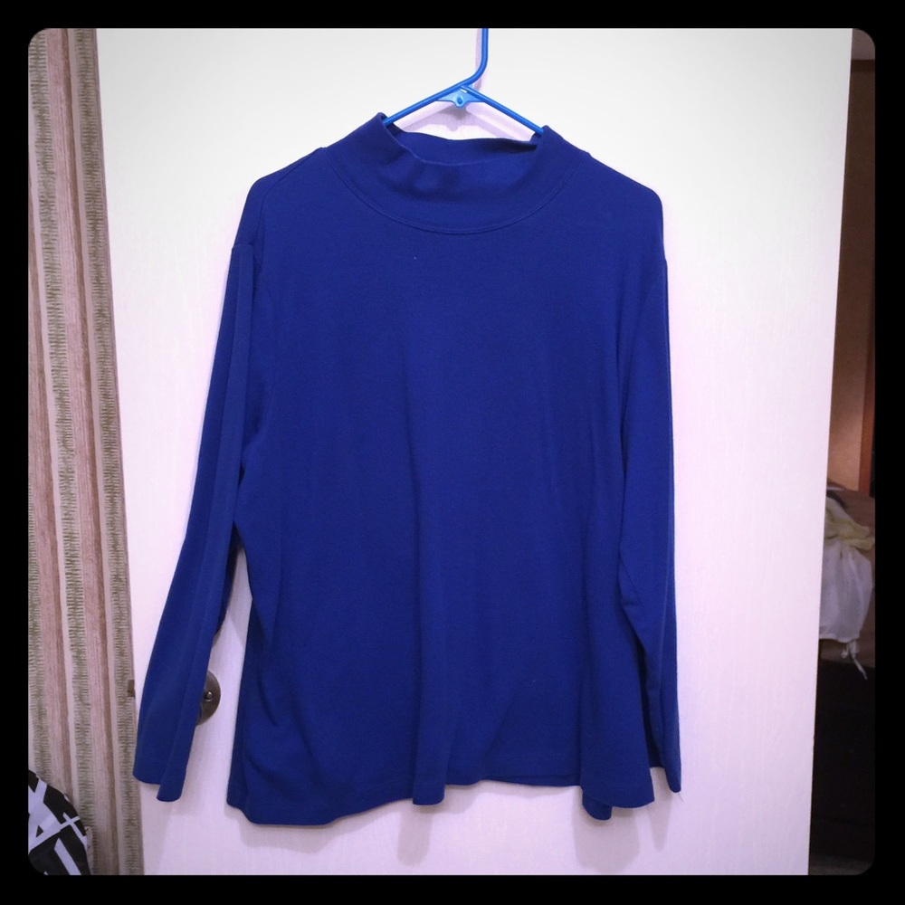 Longsleeve royal blue top 2X
