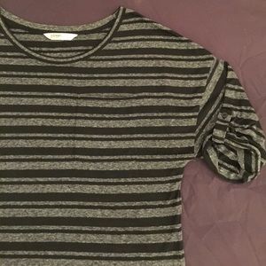 Striped tee w detail