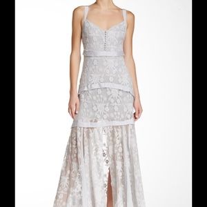 Elizabeth and James Lise Tiered Silk Maxi Dress