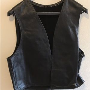 Mens leather vest