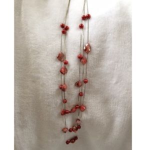 ✨NEW✨Red Beaded Multi-Strand Layered Necklace