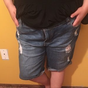 Plus size jean shorts