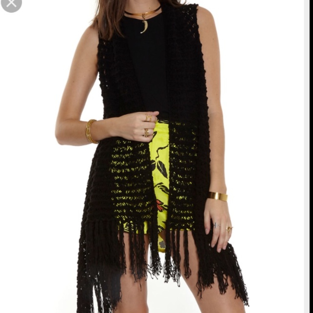 Bb Dakota Conlan, boho fringe sweater vest