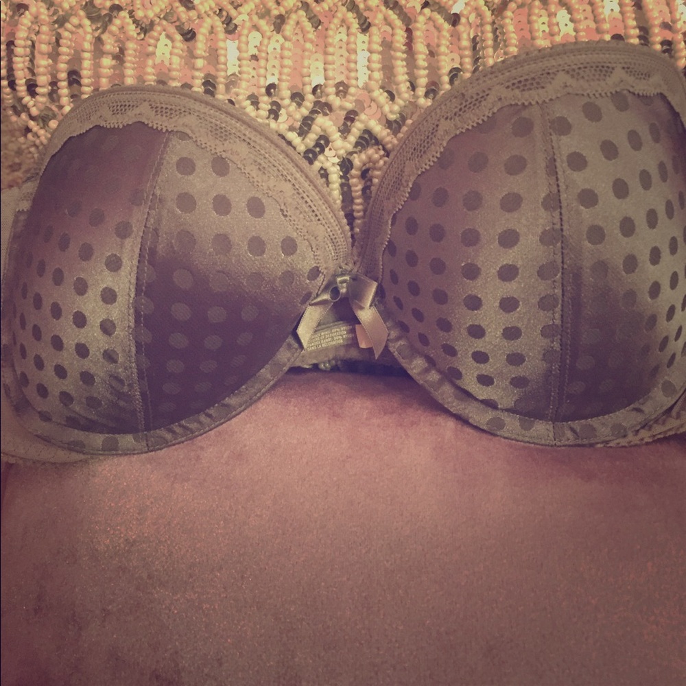 Aerie gray strapless push-up bra