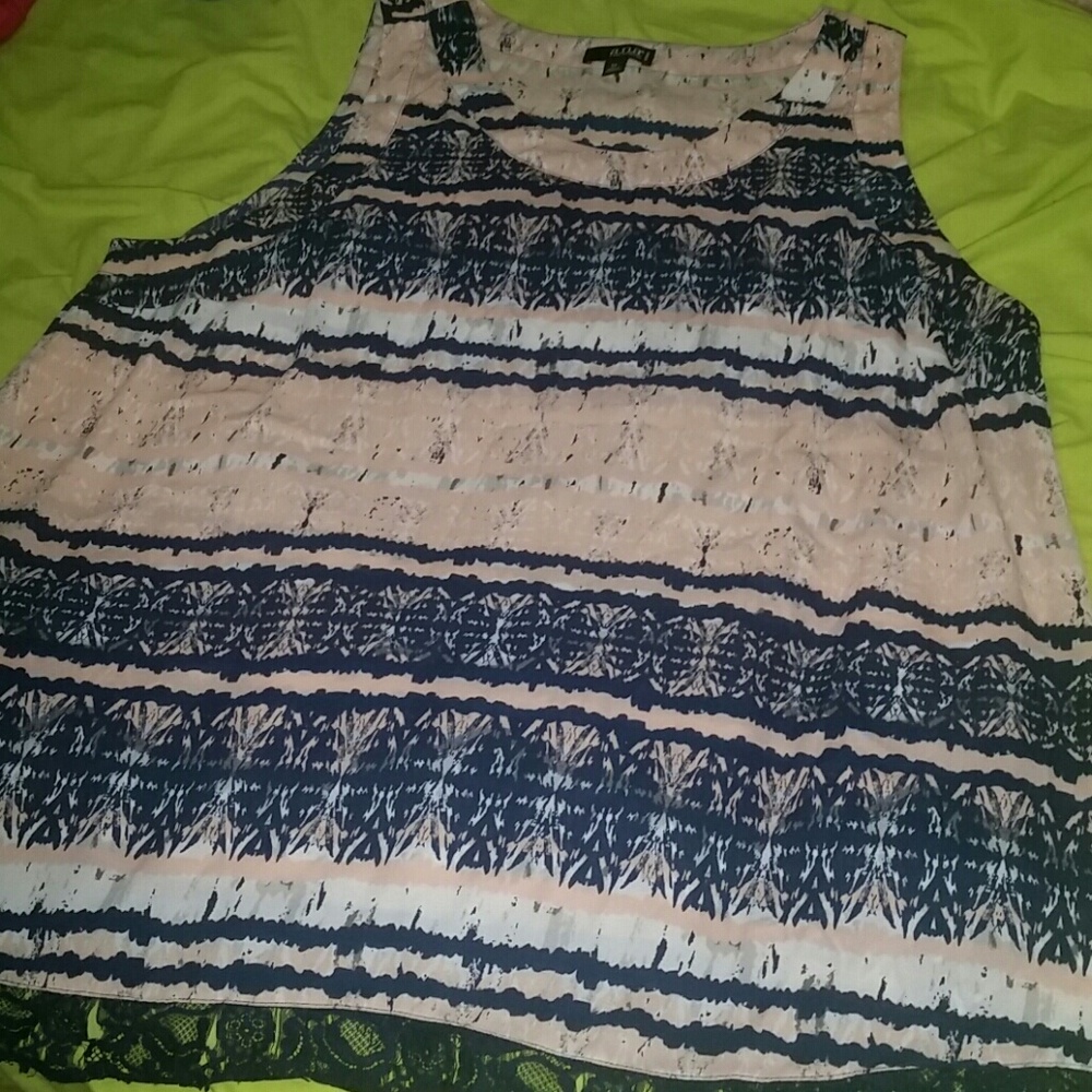 Chiffon tunic tank