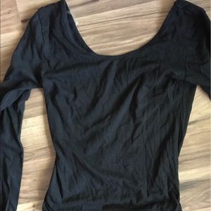 Girls long sleeve black leotard